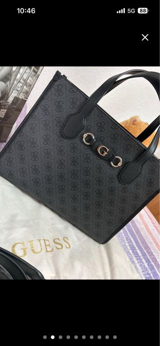 Bolso Guess Negro Monogram