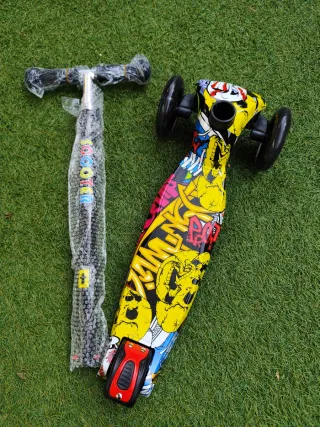 Patinete 3 Ruedas Plegable Luces LED