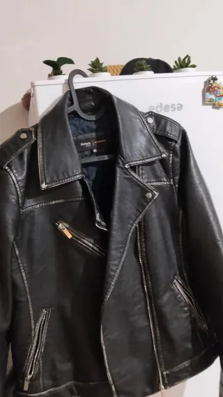 Chaqueta Biker Mujer Negra