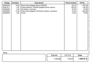 Panel Malla Plegada Blanco 250x200