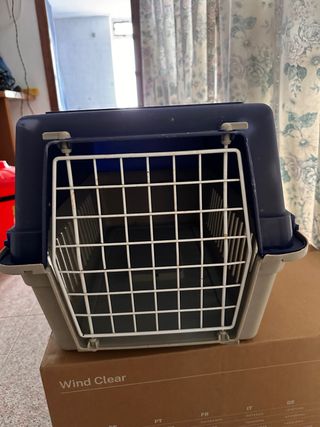 Transportín Perro Azul y Gris
