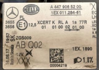 Faro delantero Hella mercedes vito/viano w 447