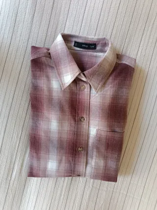 Camisa cuadros Mango Talla S. Agotada en web