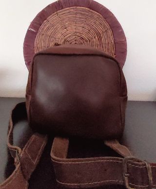 Mochila pele/mochila cuero Lu Capel