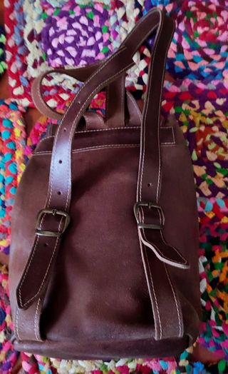 Mochila pele/mochila cuero Lu Capel