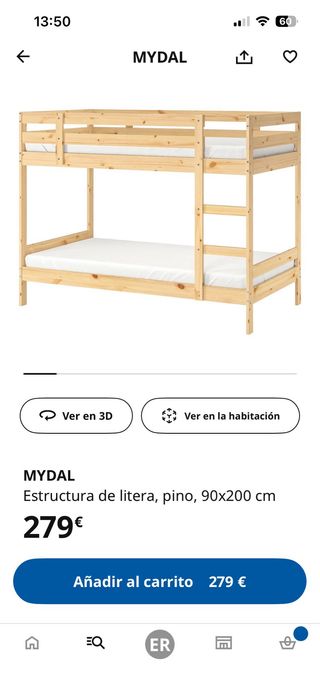 Litera Ikea Mydal Madera
