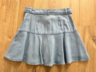 Minifalda pantalón vaquera azul claro Zara XS