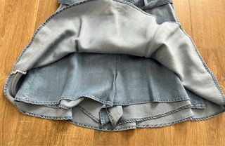 Minifalda pantalón vaquera azul claro Zara XS