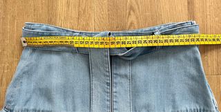 Minifalda pantalón vaquera azul claro Zara XS