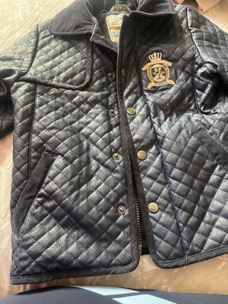 Abrigo acolchado niña azul