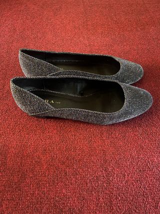 Manoletinas Zara Glitter Brillantes Talla 38