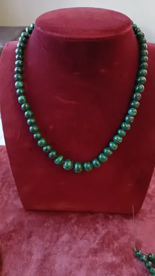 Lotto collane malachite da infilare