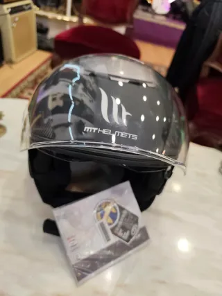 Casco Moto MT CITY ELEVEN TRON  Negro/Verde