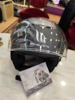 Casco Moto MT CITY ELEVEN TRON  Negro/Verde