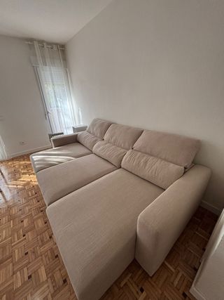 Divano Chaise Longue Beige 3 Posti IKEA