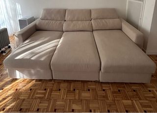 Divano Chaise Longue Beige 3 Posti IKEA