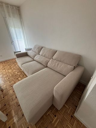 Divano Chaise Longue Beige 3 Posti IKEA