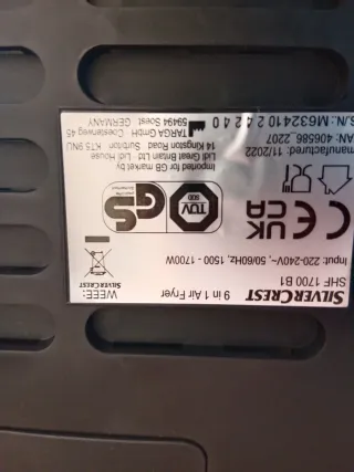 Freidora de aire SilverCrest