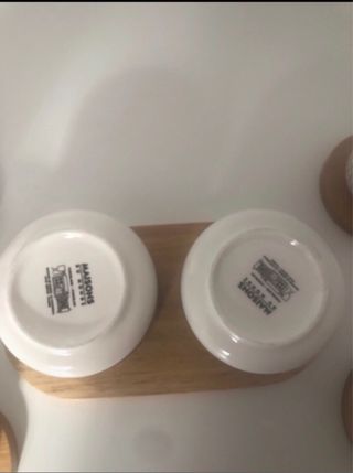 Juego 4 Vasos y 2 Cuencos Porcelana