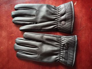 Guantes de cuero sintético negros