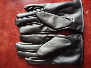 Guantes de cuero sintético negros