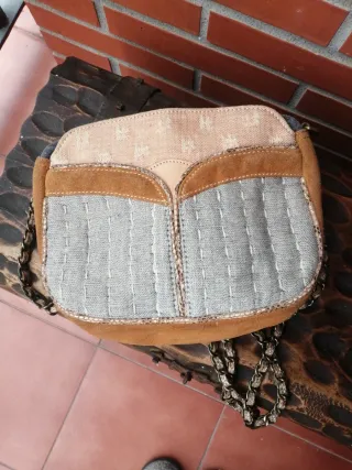 Bolso Sessun Beige y Marrón