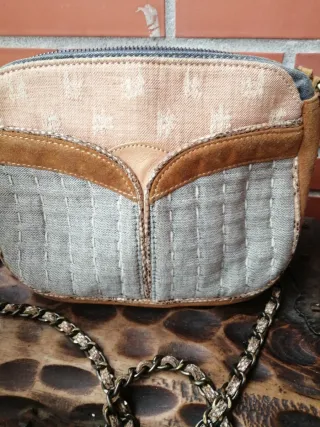 Bolso Sessun Beige y Marrón