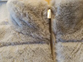 Abrigo pelo cuello alto mujer beige Tintretto