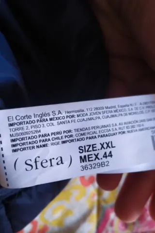 Chaqueta acolchada Sfera azul TallaXXL