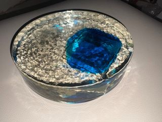 Svuota Tasche Murano Vidrio Azul Transparente