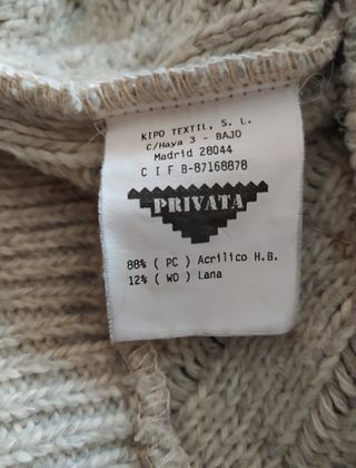 Jersey Privata lana Talla L