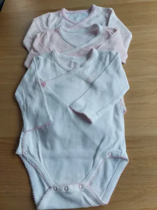 3 Bodys Manga Larga Bebé Nuevos