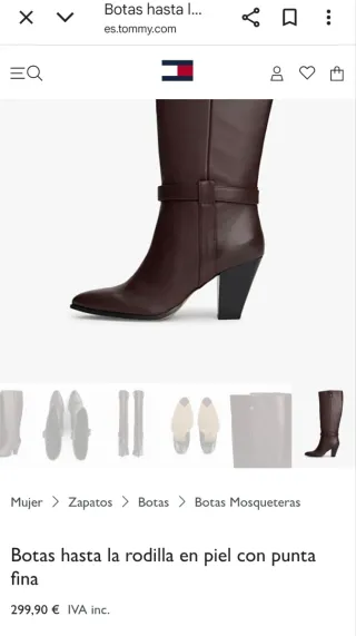 Botas altas Tommy Hilfiger marrones talla 39