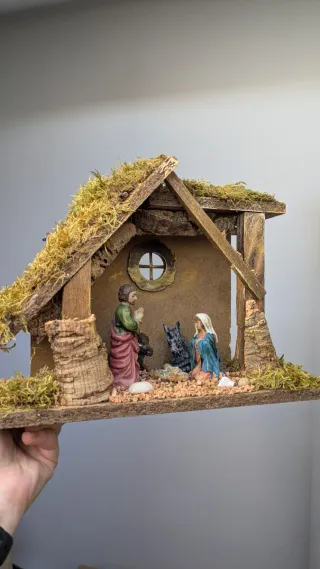 Capanna Presepe con statuine fisse