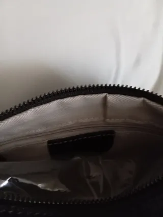 Bolso piel negro y marrón