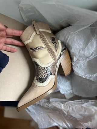 Botines Corina Beige/Multicolor