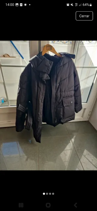 Abrigo Salsa Jeans Negro Talla L Unisex