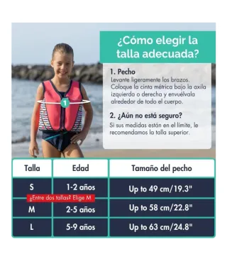 Chaleco natación Limmys infantil flores
