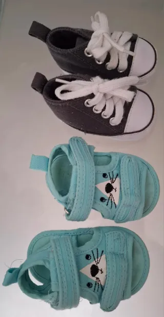 Zapatillas y sandalias N°16 (0-3 meses)