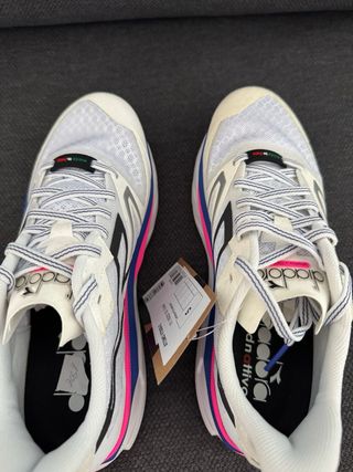 Zapatillas Diadora Correr Blancas y Azules