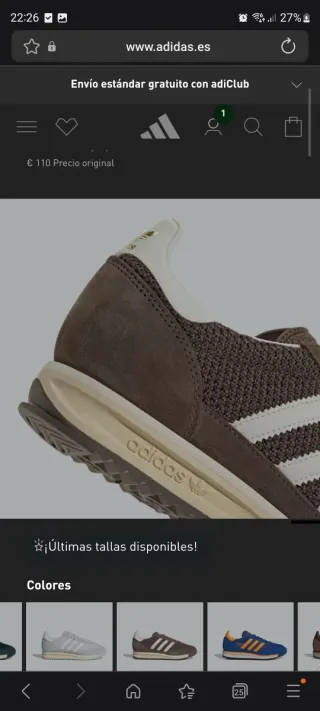 OFERTA!! Zapatillas unisex Adidas Unisex SL 72