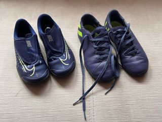 Zapatillas futbito niño Nike azul/verde