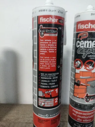 Fischer Cemento Express 310ml Gris Oscuro 2 X 9€