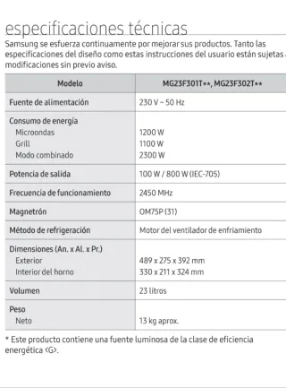 Microondas Samsung Ceramic Inside Negro