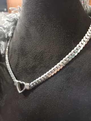 Collana con cuore argento