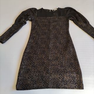 Vestido Negro y Dorado Morgan Talla S