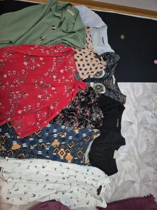 Lote 10 camisas mujer estampadas