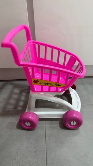 Cocinita de madera + accesorios + carrito compra