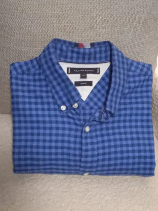 Camisa Tommy Hilfiger cuadros azul Talla S