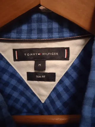 Camisa Tommy Hilfiger cuadros azul Talla S